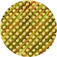 thumbnail image 1 of Ahgly Company Machine Washable Indoor Round Transitional Bold Yellow Area Rugs, 3' Round, 1 of 7