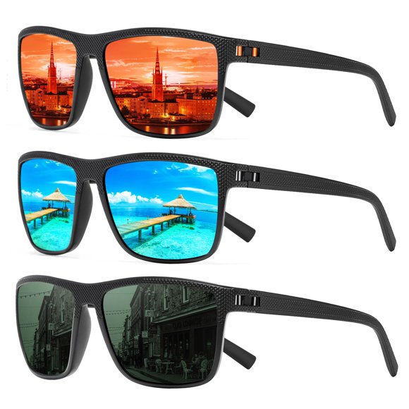 Gafas de sol TURBOPEP cuadradas polarizadas ligeras UV400