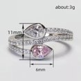 thumbnail image 2 of K-KED Women 925 Silver Filled Cubic Zircon Rings Elegant Wedding Delicate Jewelry Sz 6-10-7, 2 of 5