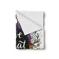 thumbnail image 2 of Love What You Do Soft Flannel Fleece Throw Blanket, Inspirational Flowers Dots Colorful Shapes Background Theme, Cozy Plush for Indoor and Outdoor Use, 50" x 60", Multicolor, by Ambesonne, 2 of 5