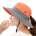 thumbnail image 2 of Yirtree Women's Ponytail Sun Hat UV Protection Foldable Mesh Wide Brim Beach Fishing Hat, 2 of 7