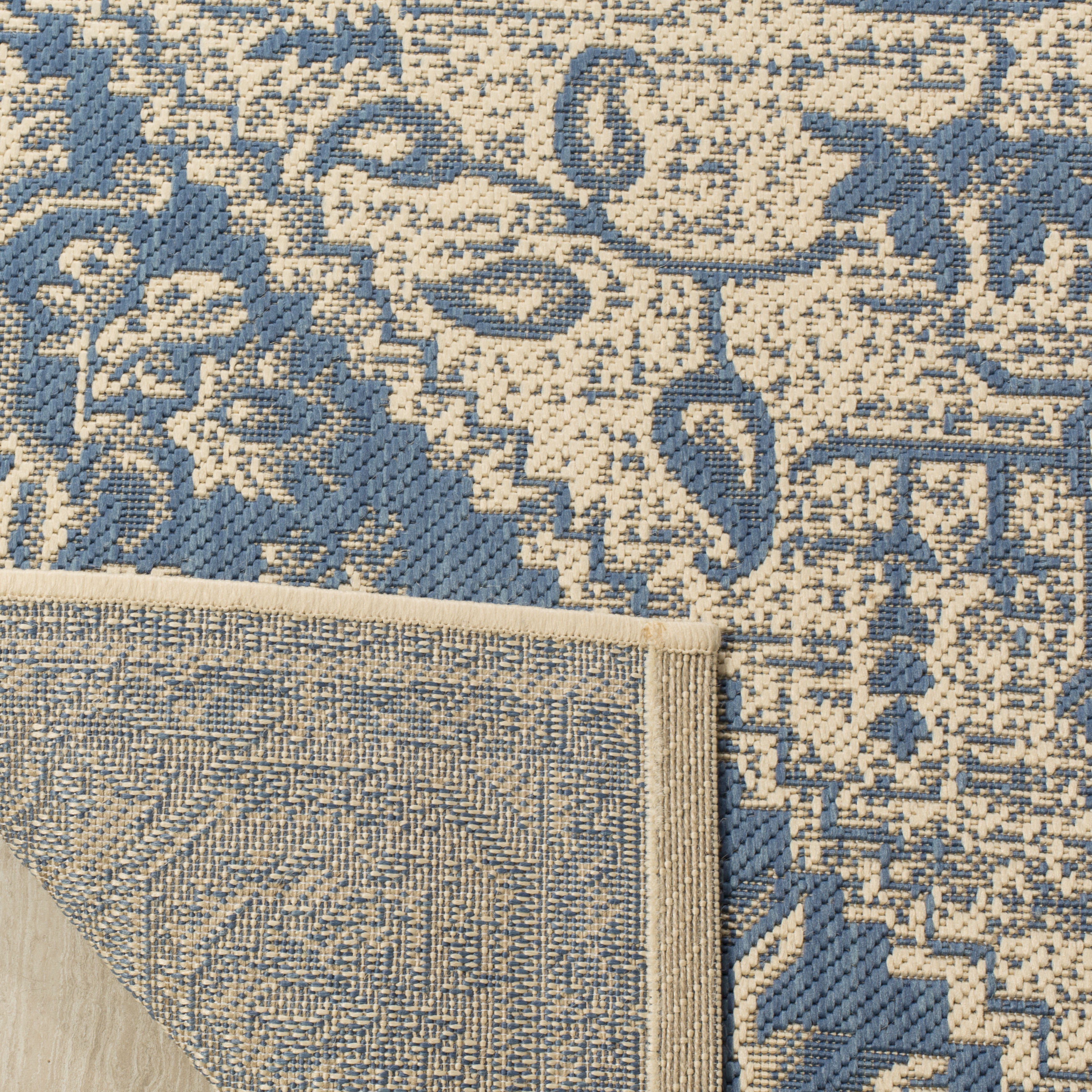SAFAVIEH Linden Georgene Floral Runner Rug, Blue/Cream, 2' x 8'
