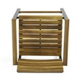 thumbnail image 6 of Noble House Brampton Industrial Acacia Wood Barstool (Set of 2) Teak and Black, 6 of 10