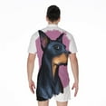 thumbnail image 2 of Dobermann Portrait Short Sleeve Men'S Rompers Casual Summer Jumpsuits Outfit, 2 of 4