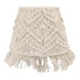 thumbnail image 1 of ZWP 1pc Bohemian Macrame Lamp Shade Handmade Woven Floor Lamp Cover For Bedroom, 1 of 4