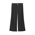 thumbnail image 6 of KAUOD Girl's Button Down Elastic High Waist Wide Leg Dress Pants Business Casual Solid Trousers with Pockets Pants, 6 of 8