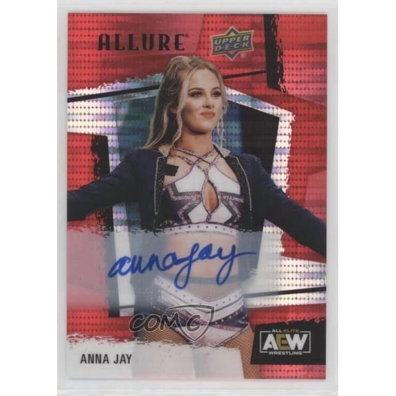 2022 Upper Deck Allure AEW Anna Jay #50 Red Autographs Parallel/Variety Base Set
