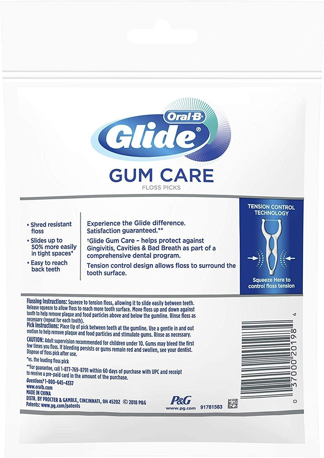 Oral-B Glide Gum Floss Picks Help Remove Plaque & Gingivitis 30 ct, 24-Pack