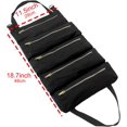 thumbnail image 4 of Rolling Tool Bag, Roll Up Tool Organizer Bag with 5 Zippered Pockets for Car Motorcycle Electricians, 4 of 5