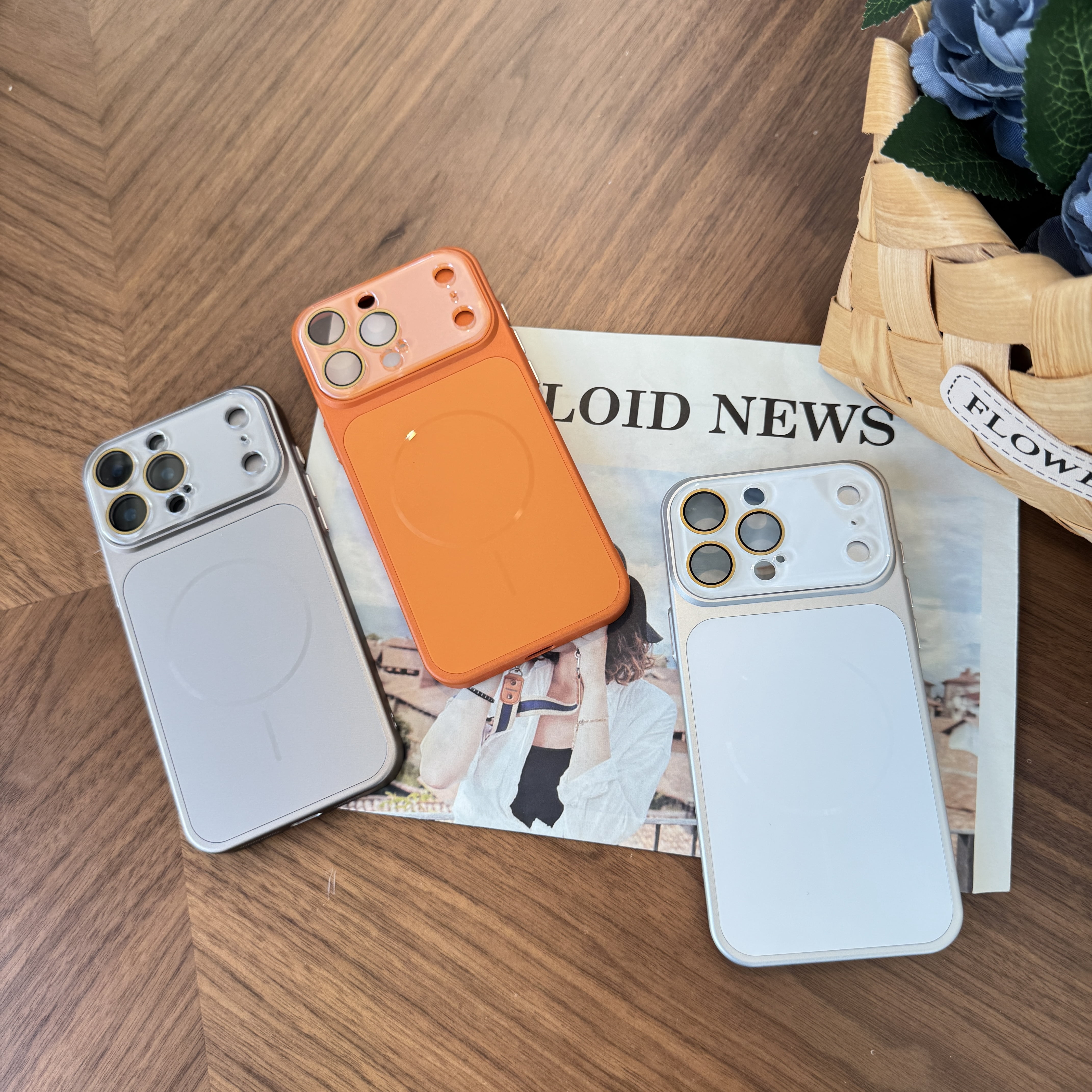 for iPhone 14 Pro Protective Magnetic Back Cover, Change to iPhone