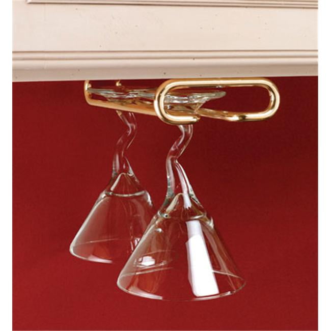 18 ft. D Single Stemware RackBrass