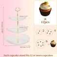 thumbnail image 2 of Unique Bargains 3 Tier Dessert Cupcake Stand Holder with Tiered Tray Clear, 2 of 6