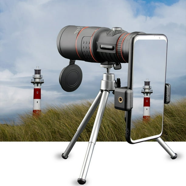 Telescopio monocular 12x50 para exteriores con óptica de enfoque, ideal para adultos y niños, observación de aves, caza, acampada y senderismo.