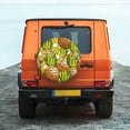 thumbnail image 4 of Haiem Spare Tire Cover , Wheel Cover with Tropical Summer Fruit printed, Camper Spare Tire Cover Fit for Jeep Wrangler Rv SUV Truck Travel Trailer-16 inch, 4 of 9