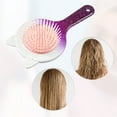 thumbnail image 6 of 1pc Women Cat's Ears Airbag Hair Comb for Straight Curly Thick Wet Hair Purple White ABS TPR, 6 of 6