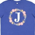 thumbnail image 4 of Inktastic Monogram Letter J Floral Rose Wreath Youth T-Shirt, 4 of 5