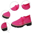 thumbnail image 6 of Rokment Womens Mesh Slip on Socks Oxfords Breathable Fashionable Platform Chunky Lug Sole Mid Heel High Top Fashion Sneakers Walking Dress Shoes C Size 6, 6 of 9