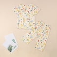 thumbnail image 4 of Lixiuxyad Pyjama à Imprimé Floral, Haut à Manches Courtes et Pantalon Court, Tenue de Nuit d'Été Douce et Confortable, Rouge, 4 of 6