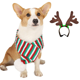 thumbnail image 1 of Bufanda grande para perro JAMW cuello diadema de Navidad rojo verde blanco talla M, 1 of 5