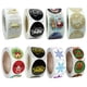 thumbnail image 2 of Caja de regalo de Navidad, etiquetas redondas, pegatina de Navidad, bolsa de dulces, caja de regalo de flores, cajas para pasteles, pegatinas de Año Nuevo, 100/500 Uds., 2 of 4