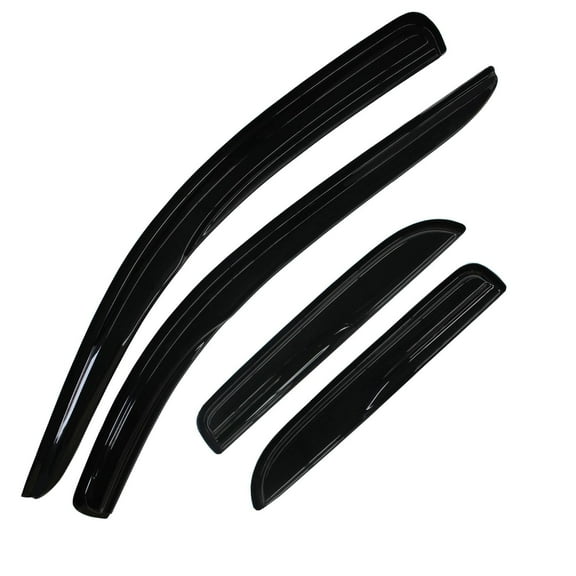 EGOESWELL 94623 Acrylic Side Window Deflectors for Cars - Vent Visor Sun Shade & Rain Guard, Tape-On Self-Adhesive Wind Guards, Exterior Mount Rain Protectors, Wind Noise Reduction, 4Pcs