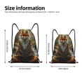 thumbnail image 5 of Yiaed Streamside Meditating Fox Print Drawstring Bags Drawstring Backpack Bulk String Back Pack Gym Sport Bag-Small, 5 of 5