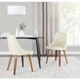 thumbnail image 3 of Carson Carrington  Arvika Chair with Bent Wood Legs (Set of 2) Cream Faux Leather/Walnut Wood, 3 of 9