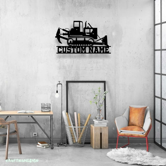 Craftnamesign Custom Snowcat Driver Metal Wall Art LED Light, Snowplow Sign, Snowplow Wall Decor