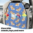 thumbnail image 5 of Kdxio Kawaii Corgi Print 2 Pack Car Kick Mat Seat Cover Back Protector Mat with Pockets for Organizer Backseat Protector and Storage Anti Kick Pad for Vehicles, 5 of 9