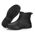 thumbnail image 2 of Ankle Waterproof Boots for Men Waterproof Slip-on Round Toe Rain Boots with Treaded PVC Sole Pull-On Shoes for Fishing and Outdoor Chores, 2 of 9