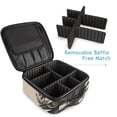 thumbnail image 6 of Makeup Train Case with Adjustable Dividers,Cosmetic Bag Portable Portability Bag Case Gifts Crow and Skull, 6 of 8