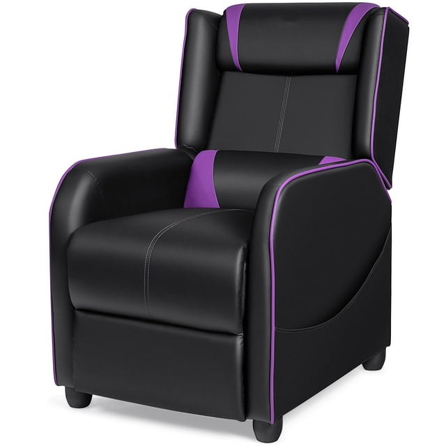 Giantex Fauteuil Inclinable, Sofa Inclinable de Massage Sofa Simple Siège de Cinéma Maison Fauteuil de Lecture, Violet