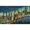 thumbnail image 3 of Greetings from Orange County, California - Vintage Halftone (24x36 Giclee Gallery Print, Wall Decor Travel Poster), 3 of 3