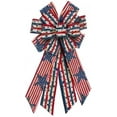 thumbnail image 6 of Highcool Large 4th of July Patriotic Bows for Wreath, Memorial Day Wreath Bows Blue Burlap Bows Stars Stripes Tree Topper Bows for Door Decorations, 6 of 6