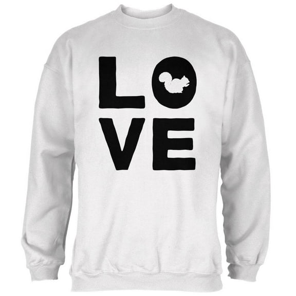Squirrel Love Mens Sweatshirt White MD