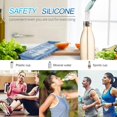 thumbnail image 5 of (Juego de 2, azul) Paquete de 2 bandejas de silicona para cubitos de hielo, fácil liberación, apilables con tapa, 10 cavidades, ideal para deportes y botellas de agua, 5 of 5