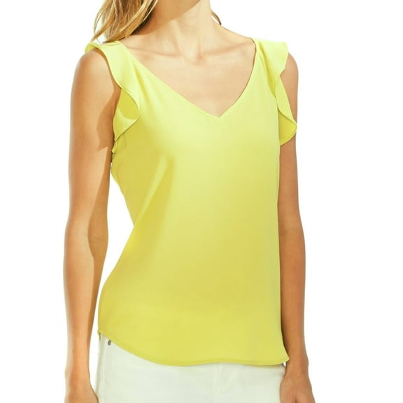 Vince Camuto Flutter Sleeve Top Pale Green S
