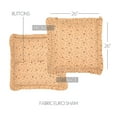 thumbnail image 5 of VHC Brands Maisie Fabric Euro Sham 26x26 Country Bedding Accessory, Tan, 5 of 5