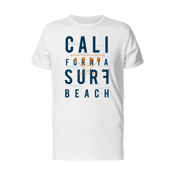California Surf Beach Art Tee Men's -Image by Shutterstock
