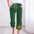 thumbnail image 2 of Pantalones de Mujer Casual Cintura Elástica con Impresión de Pascua, Sueltos Pantalones de Pierna Ancha Recta para Toda la Temporada, 2 of 3