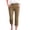 #101-Coffee, variant on Cutuoiiu Women Fashion Button Closure Solid Color Mid Rise Slim Fit Capri Pants with Side Vent and Pockets Casual Stretch Trousers Gifts