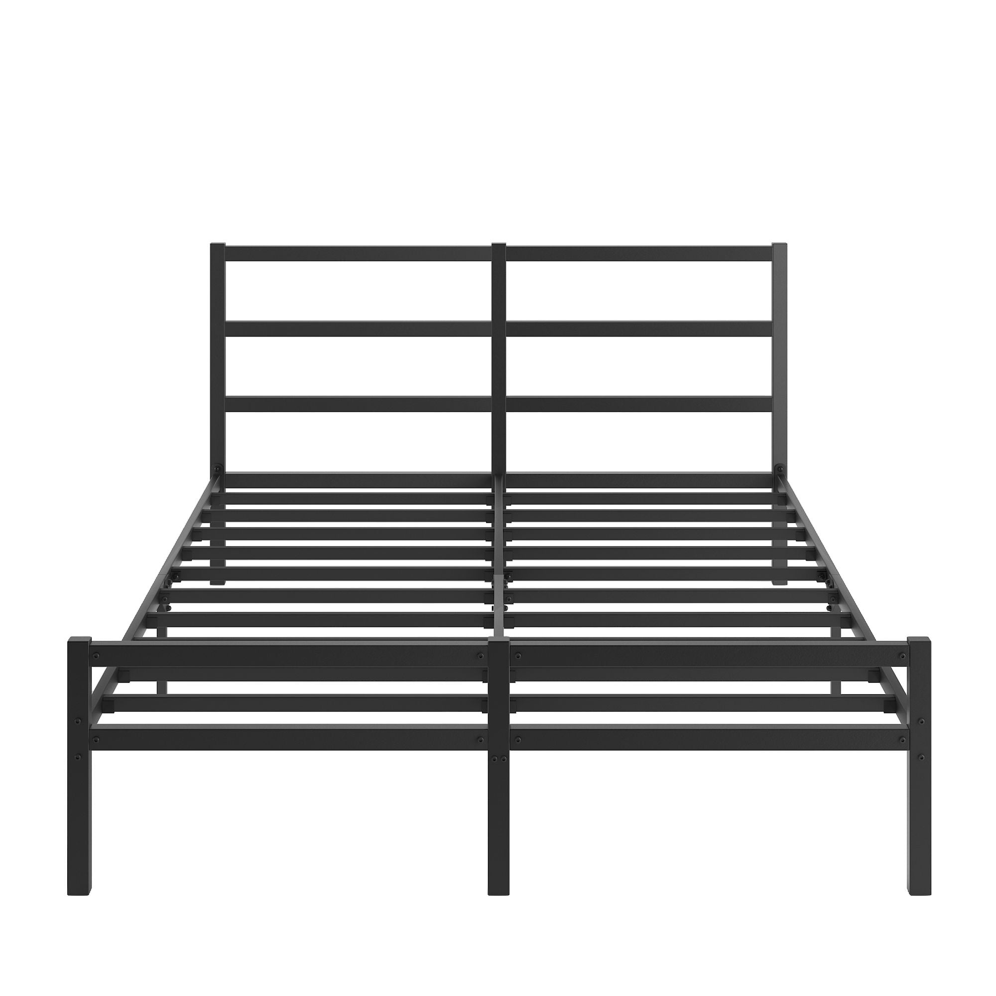 Aukfa Metal Queen Bed Frame, Platform Bed with Headboard, Black