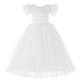 thumbnail image 2 of Ekidsbridal Girl Pageant Flower Girl Dress - Vintage Corset with Ostrich Feather OS1-A (Size: 2-10), 2 of 3