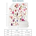 thumbnail image 4 of Wildflowers Floral Throw Blanket Colorful Watercolor Poppy Cornflower and Chamomile Decorative Soft Warm Cozy Blanket Plush Throws ​Blankets (51" x 59"), 4 of 6
