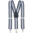 thumbnail image 2 of Hold'em Bow Tie Set, Baby Pre-Tied Bow Tie, 1' Suspender for Toddler Kids - Striped Navy and White, 2 of 4
