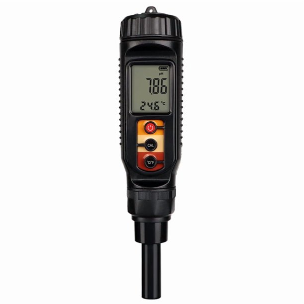 Medidor Digital de PH para Alimentos (0,00-14,00) con Sonda de Alta Precisión ATC (0,00-14,00) para Frutas, Carnes, Verduras, Masa y Leche.