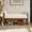 Beige, variant on VKNOW Chenille Ottoman Bench with Arms, Upholstered Storage Ottoman for Bed End of Bed, Modern Accent Ottoman with Solid Wood Frame for Living Room Entryway, Easy Assembly, Light Brown