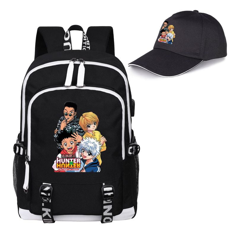 Shiyao Hunter X Hunter Backpack With Fashion Hip Hop Baseball Cap Cosplay Backpack With Usb Charging Port Laptop Backpack Walmart Com