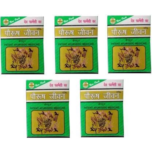 Paurush Jeevan Ayurvedic Capsules, 6x10 Caps Pack of 5