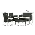 thumbnail image 4 of Costway 4PCS Patio Rattan Seating Set Cushioned Sofa Coffee Table Backyard Porch, 4 of 11
